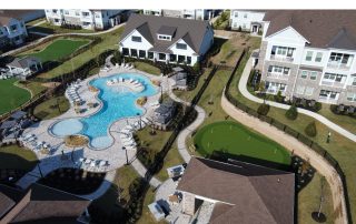 Paxton Place pool Courtyard Huntsville AL Landscape One